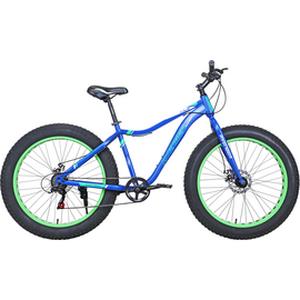 Велосипед 26 AVENGER FAT C262D, синий / зеленый неон, 17.5